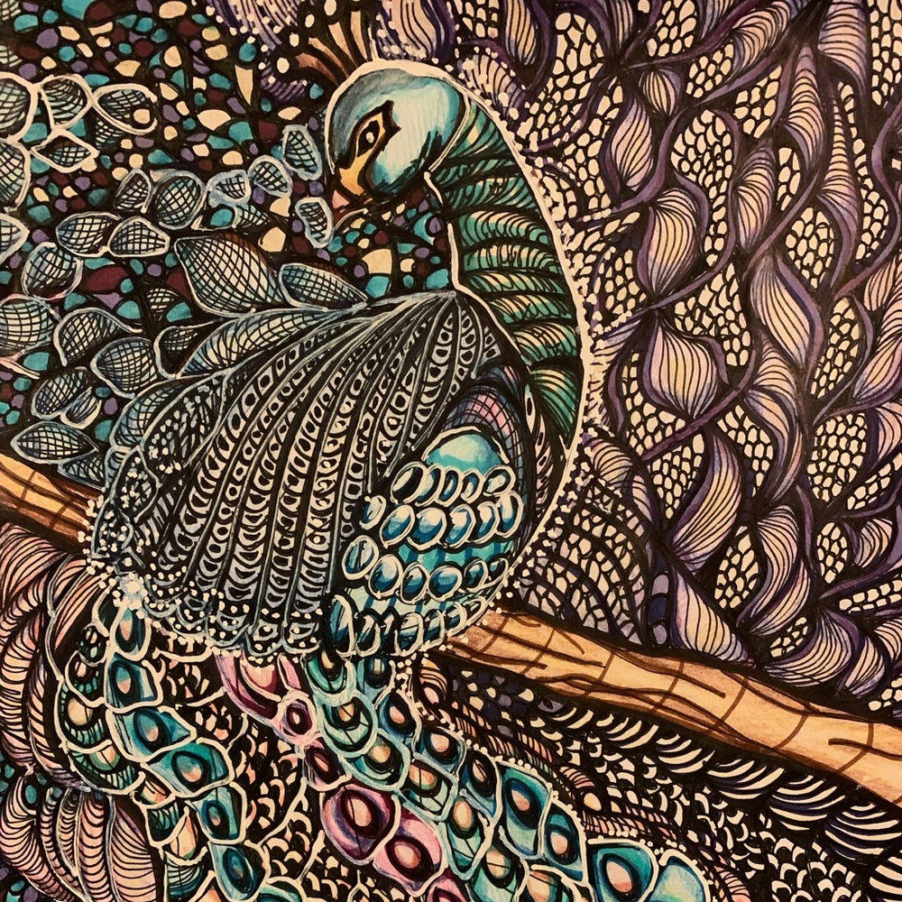 Peacock Dreams- a print of my original painting